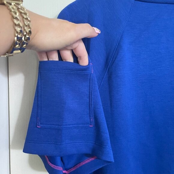 Torrid Womens NWT Cupro Blue #Torridstrong Waistband Raglan Scrub Top 1X - Picture 8 of 9